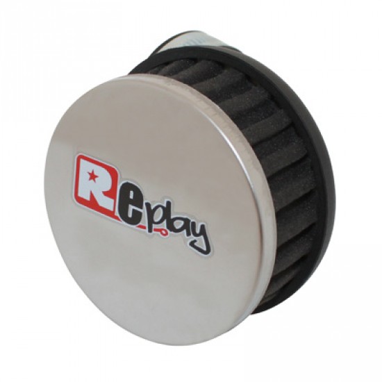 Universal air filter Replay round chrome D = 28/35mm 90°